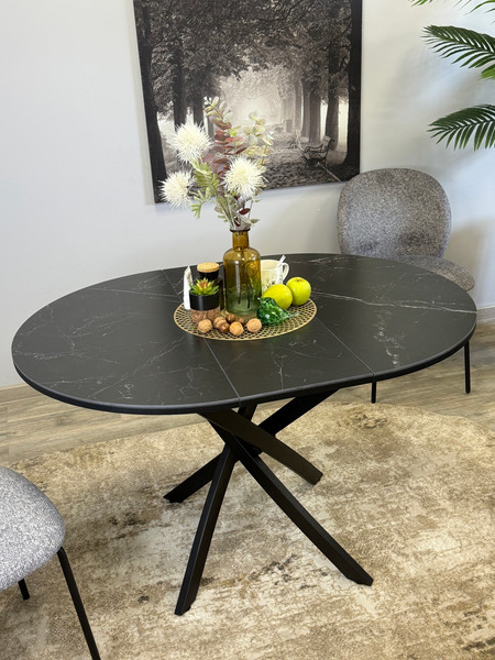 Изображение товара Обеденный стол Kenner R900 (черный/керамика мрамор черный)