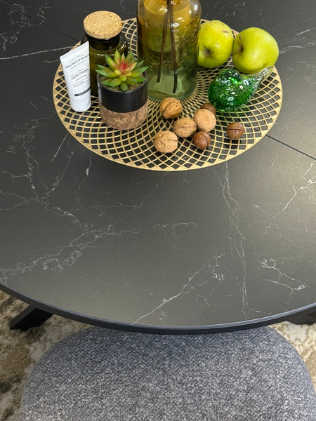 Изображение товара Обеденный стол Kenner R900 (черный/керамика мрамор черный)