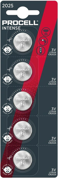 Изображение товара Комплект батареек Procell CR2032 Intense Lithium 3V (5шт)