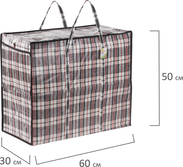 Изображение товара Сумка хозяйственная Любаша 604702 (черный/красный)