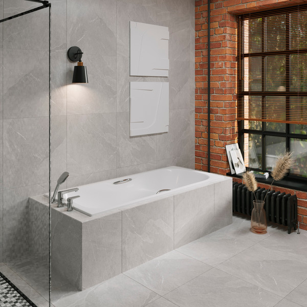 Изображение товара Ванна чугунная Lauter Regina 21014172 / 170x75 с ручками, с сифоном 21Y32000 (хром)