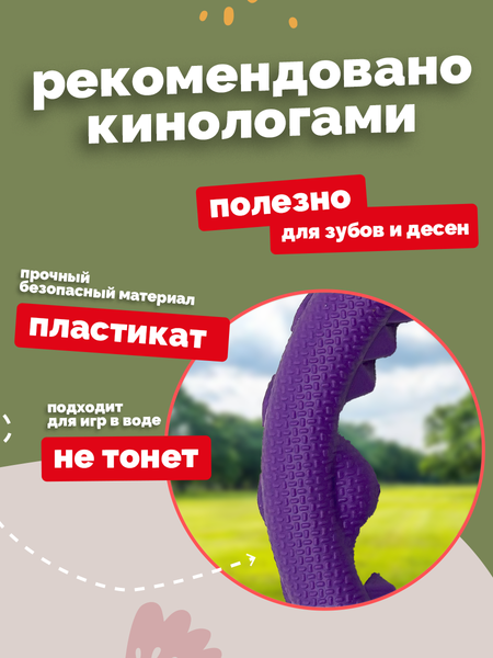 Изображение товара Игрушка для собак ZOONIK Кольцо плавающее / 164112-07 (фиолетовый)