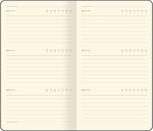 Изображение товара Ежедневник Greenwich Line Floret. Pearl / Wu_60058  (64л)