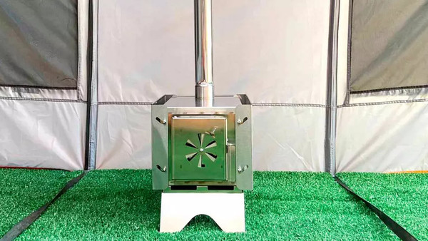 Изображение товара Печь походная Intent Fisher с баком для нагрева воды Квадрат 65мм (4л)