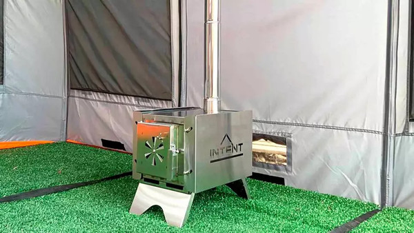 Изображение товара Печь походная Intent Fisher с баком для нагрева воды Квадрат 65мм (4л)