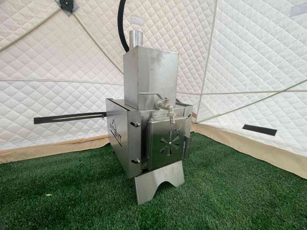 Изображение товара Печь походная Intent Fisher с баком для нагрева воды Квадрат 65мм (4л)