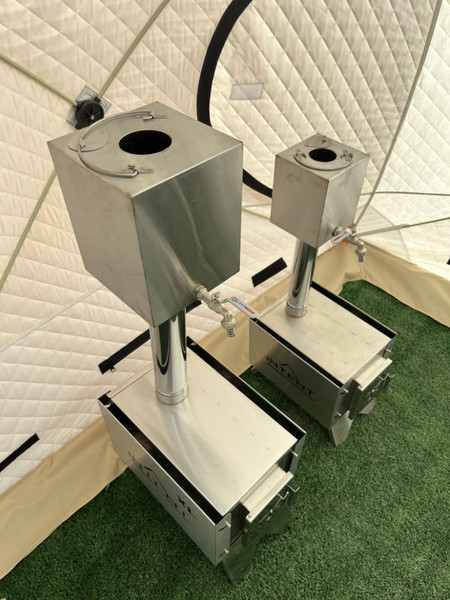 Изображение товара Печь походная Intent Fisher XL с баком для нагрева воды Квадрат 80мм (10л)