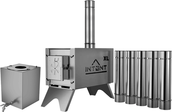 Изображение товара Печь походная Intent Fisher XL с баком для нагрева воды Квадрат 80мм (10л)