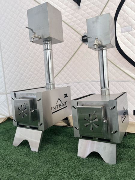 Изображение товара Печь походная Intent Fisher XL с баком для нагрева воды Квадрат 80мм (10л)