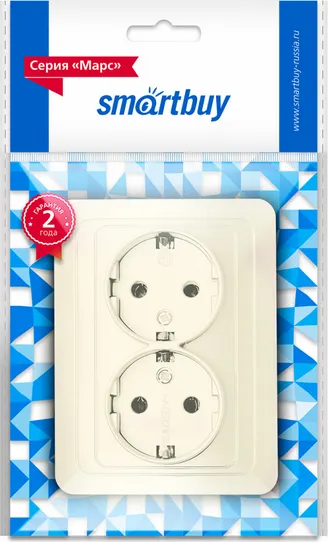 Изображение товара Розетка SmartBuy Марс SBE-02i-16-S2-Z-c (бежевый, керамика)