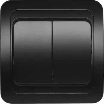 Изображение товара Выключатель SmartBuy Марс SBE-02b-10-SW2-0-c (черный)
