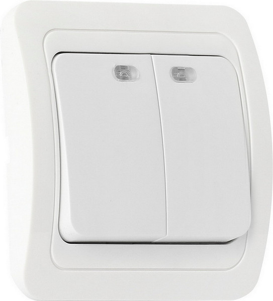 Изображение товара Выключатель SmartBuy Марс SBE-02w-10-SW2-1 (белый)