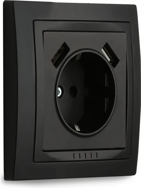 Изображение товара Рамка для выключателей и розеток SmartBuy Нептун SBE-05b-Plastic-FR-1 (черный)