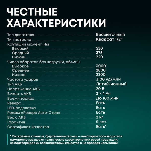 Изображение товара Аккумуляторный гайковерт Rokodil Titan Pro