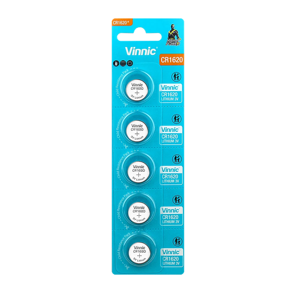 Изображение товара Комплект батареек Vinnic CR1620-C5 Lithium 3V (5шт)