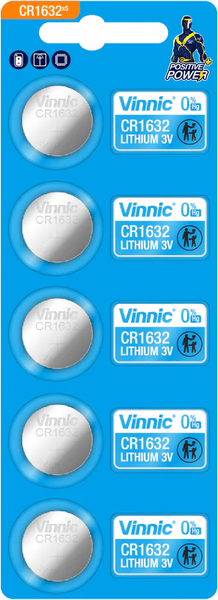Изображение товара Комплект батареек Vinnic CR1632-C5 Lithium 3V (5шт)