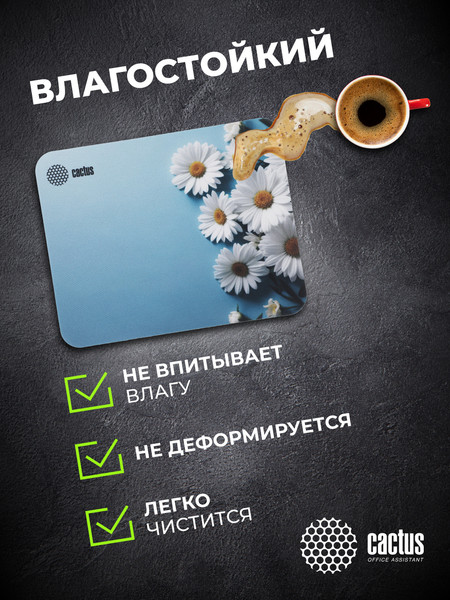 Изображение товара Коврик для мыши Cactus Daisies (CS-MP-D07S)