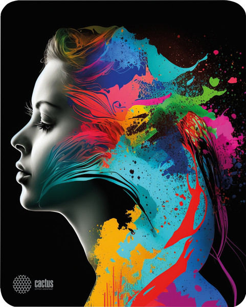 Изображение товара Коврик для мыши Cactus Color Paint (CS-MPC-D08M)