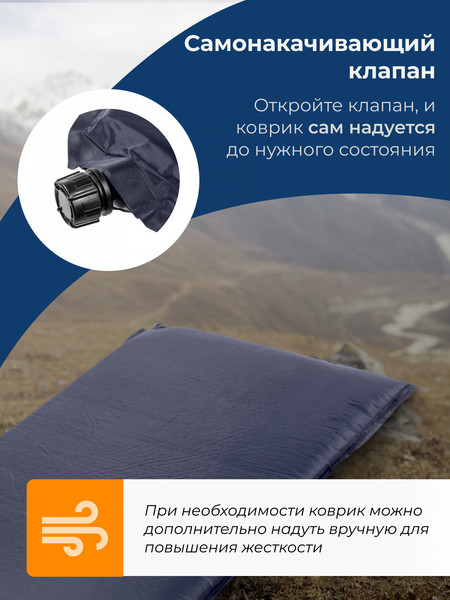 Изображение товара Туристический коврик Sundays ZC-SIM001-1 (5см, 2шт, темно-синий)
