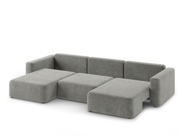 Изображение товара Диван П-образный Mio Tesoro 144 ПТД (серый Lana 13)