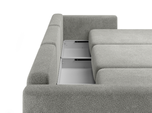 Изображение товара Диван П-образный Mio Tesoro 144 ПТД (серый Lana 13)