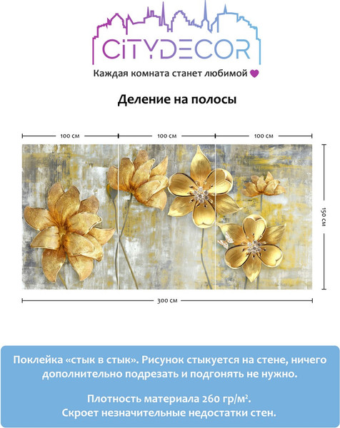 Изображение товара Фотообои листовые Citydecor Абстракция 40 (300x150см)