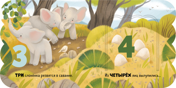 Изображение товара Развивающая книга CLEVER Книжка с окошками. Первый счет, твердая обложка