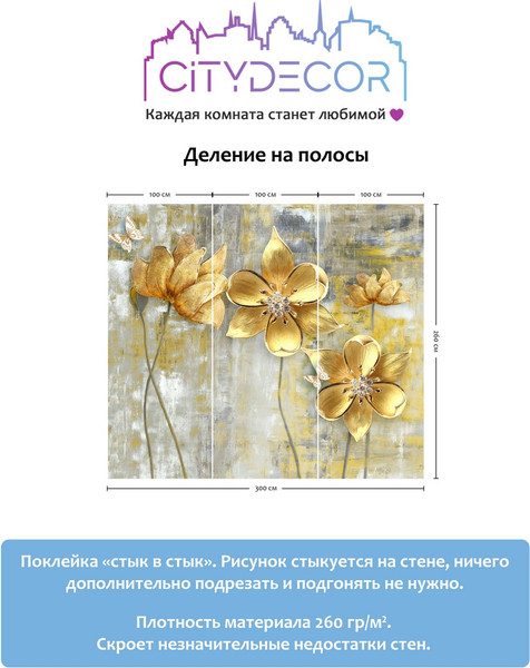 Изображение товара Фотообои листовые Citydecor Абстракция 40 (300x260см)