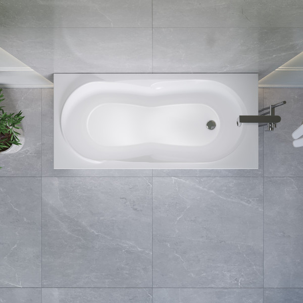 Изображение товара Ванна акриловая Lauter Celeste 150x70 / 21060050 (с ножками, лицевым экраном и сифоном 21Y11022 белый)