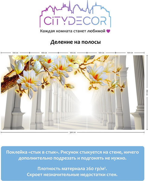 Изображение товара Фотообои листовые Citydecor Абстракция 47 (500x260см)