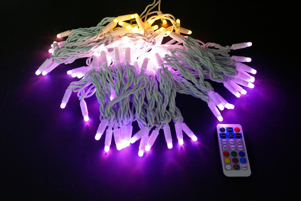 Изображение товара Светодиодная гирлянда ULED Стринг-лайт ULED-SL-100-24V-(W-ESR-RGB)