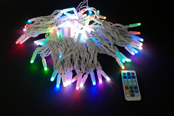 Изображение товара Светодиодная гирлянда ULED Стринг-лайт ULED-SL-100-24V-(W-ESR-RGB)