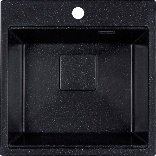 Изображение товара Мойка кухонная Marblan Comfort 50 (черный, с сифоном)