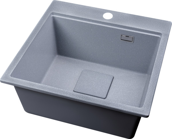 Изображение товара Мойка кухонная Marblan Comfort 50 (серебристый, с сифоном)