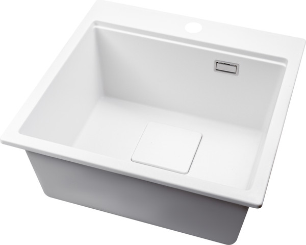 Изображение товара Мойка кухонная Marblan Comfort 50 (иней, с сифоном)