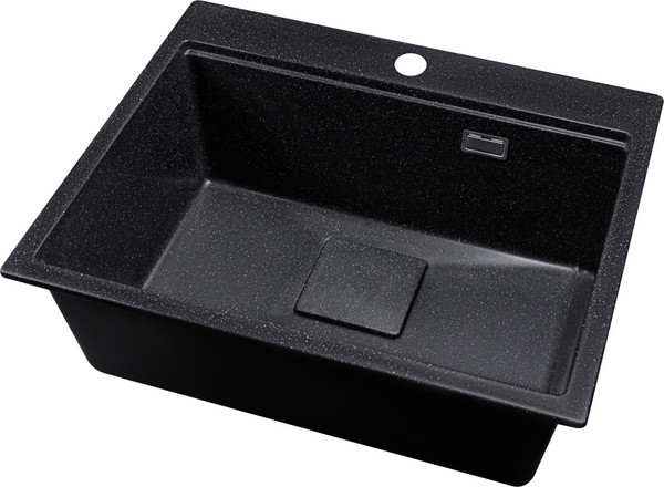 Изображение товара Мойка кухонная Marblan Comfort 60 (черный, с сифоном)