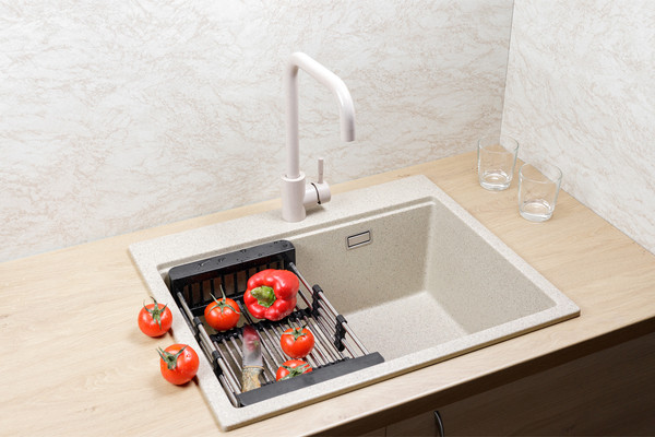 Изображение товара Мойка кухонная Marblan Comfort 60 (гранит, с сифоном и колландером)