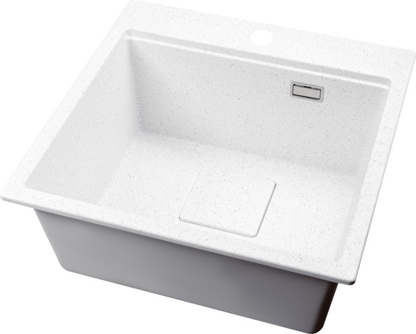 Изображение товара Мойка кухонная Marblan Comfort 50 (серый, с сифоном и колландером)