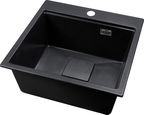 Изображение товара Мойка кухонная Marblan Comfort 50 (оникс, с сифоном и колландером)