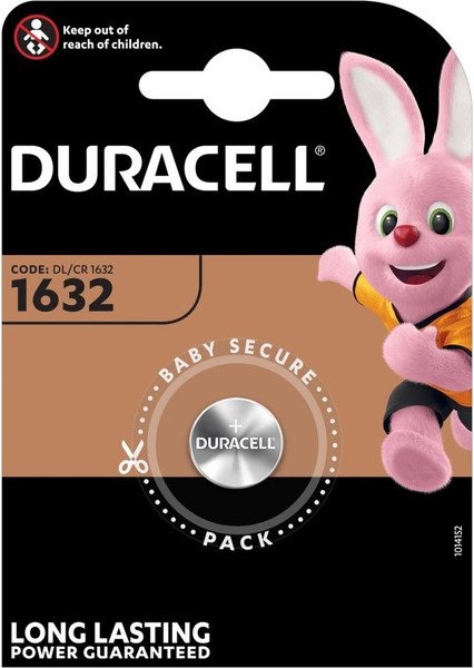 Изображение товара Батарейка Duracell CR1632 Lithium 3V