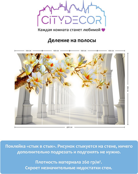 Изображение товара Фотообои листовые Citydecor Абстракция 47 (400x260см)