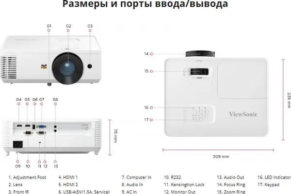 Изображение товара Проектор View Sonic PA700X