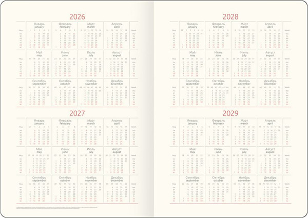 Изображение товара Ежедневник Greenwich Line Flower. Berry 2026г А5 / DdА5_65712 (176л)