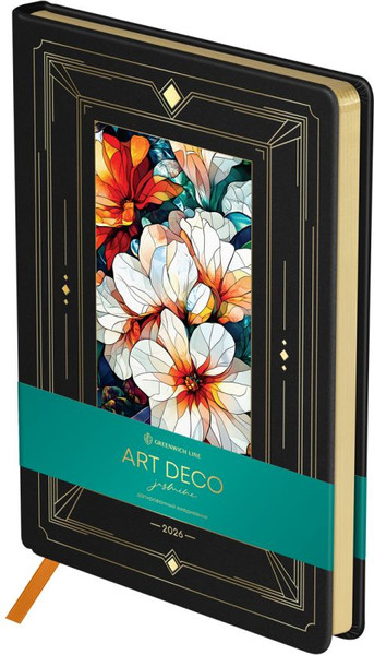 Изображение товара Ежедневник Greenwich Line Art Deco. Jasmine 2026г А5 / DdА5_63833 (176л)