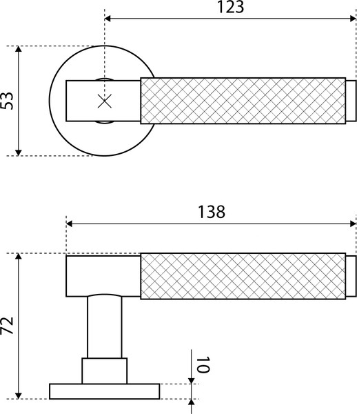 Изображение товара Ручка дверная БУЛАТ РФ 01.02НС Aisi 304 Inox