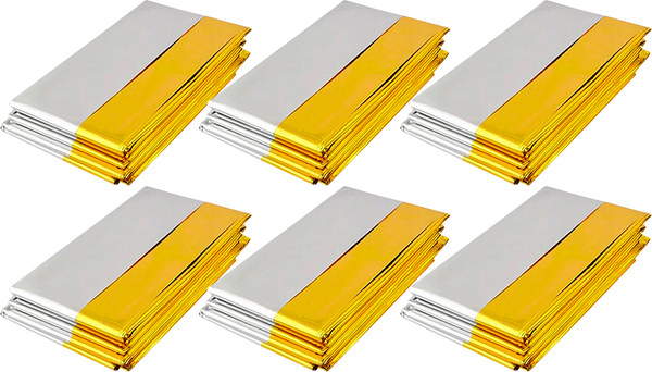 Изображение товара Комплект термоодеял туристических Daswerk 160x210 / 631157 (6шт, серебристый/золото)