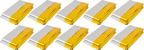 Изображение товара Комплект термоодеял туристических Daswerk 160x210 / 631157 (10шт, серебристый/золото)