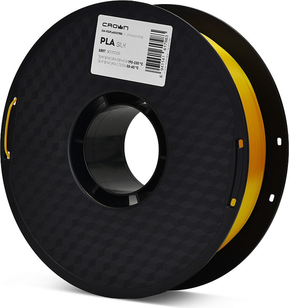Изображение товара Пластик для 3D-печати Crown PLA Silk / CM-FILPLAS007Gd (1.75мм, 1кг, золотой)