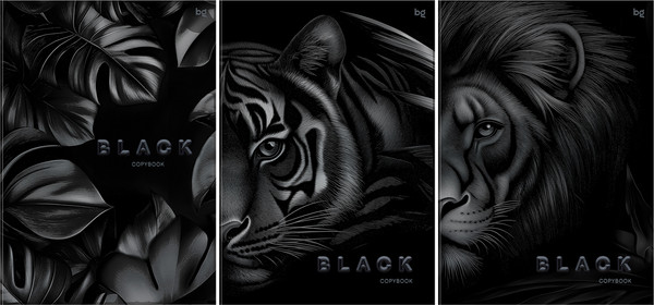 Изображение товара Тетрадь BG Just black / Т4ск96_лс_вл 08658 (96л)