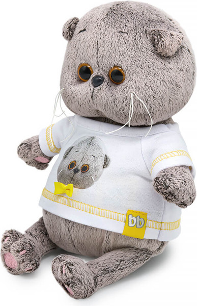 Изображение товара Мягкая игрушка Budi Basa Кот Басик Baby в футболке с автопортретом / 10852062